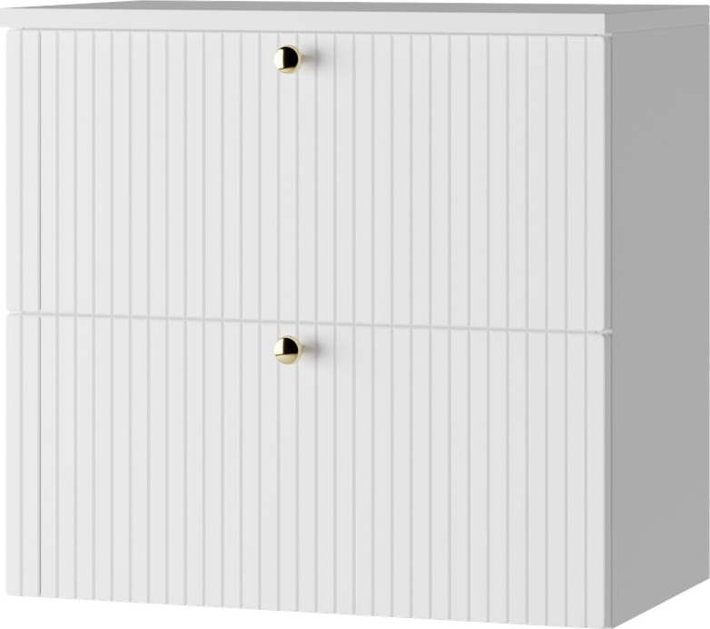 Bílá nízká závěsná skříňka pod umyvadlo 61