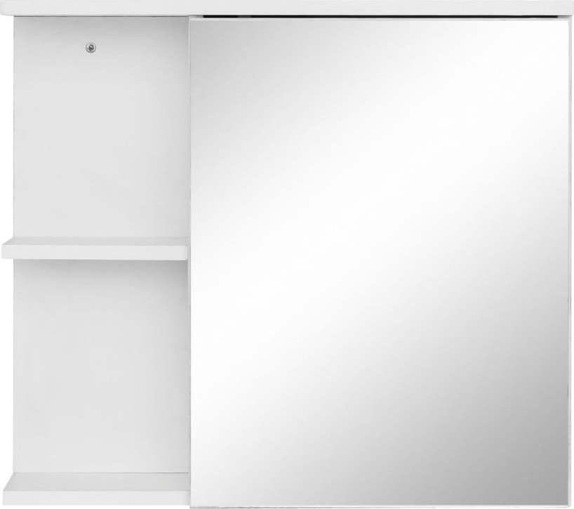 Bílá závěsná/se zrcadlem koupelnová skříňka 60x53 cm Mirza - Støraa Støraa