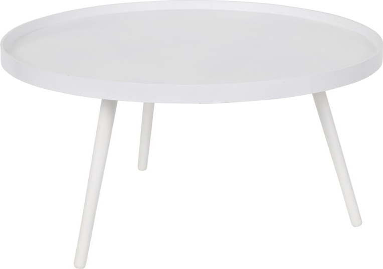 Bílý kulatý konferenční stolek ø 78 cm Mesa – WOOOD WOOOD