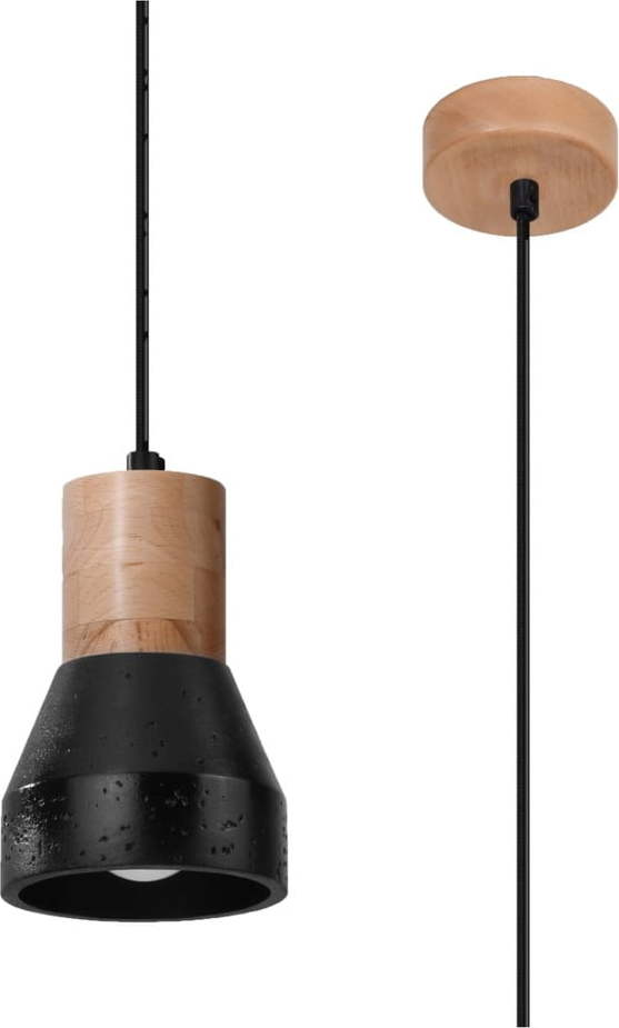 Černé závěsné svítidlo ø 12 cm Valentina – Nice Lamps Nice Lamps
