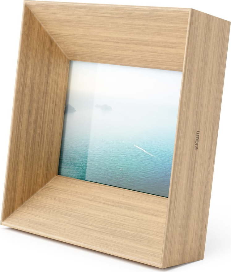 Dřevěný stojací rámeček v přírodní barvě 17x17 cm Lookout – Umbra Umbra