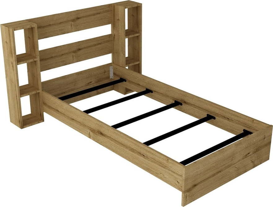Jednolůžková postel s úložným prostorem v přírodní barvě 90x190 cm Smart – Kalune Design Kalune Design