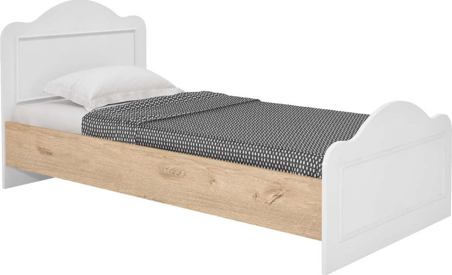 Jednolůžková postel v bílo-přírodní barvě 90x190 cm Alessa – Kalune Design Kalune Design