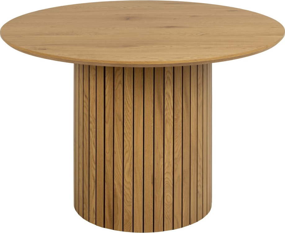 Kulatý jídelní stůl s deskou v dubovém dekoru ø 120 cm Yale - Actona Actona