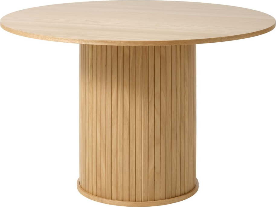 Kulatý jídelní stůl v dekoru dubu ø 120 cm Nola – Unique Furniture Unique Furniture