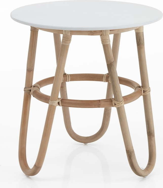Kulatý konferenční stolek v bílo-přírodní barvě ø 50 cm Jalaja - Tomasucci Tomasucci