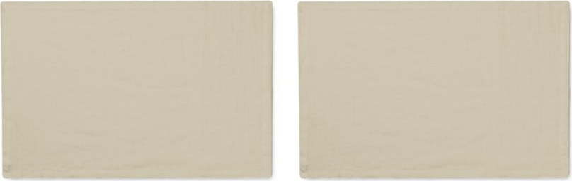 Sada 2 béžových prostírání z bavlny a lnu Tierra Bella