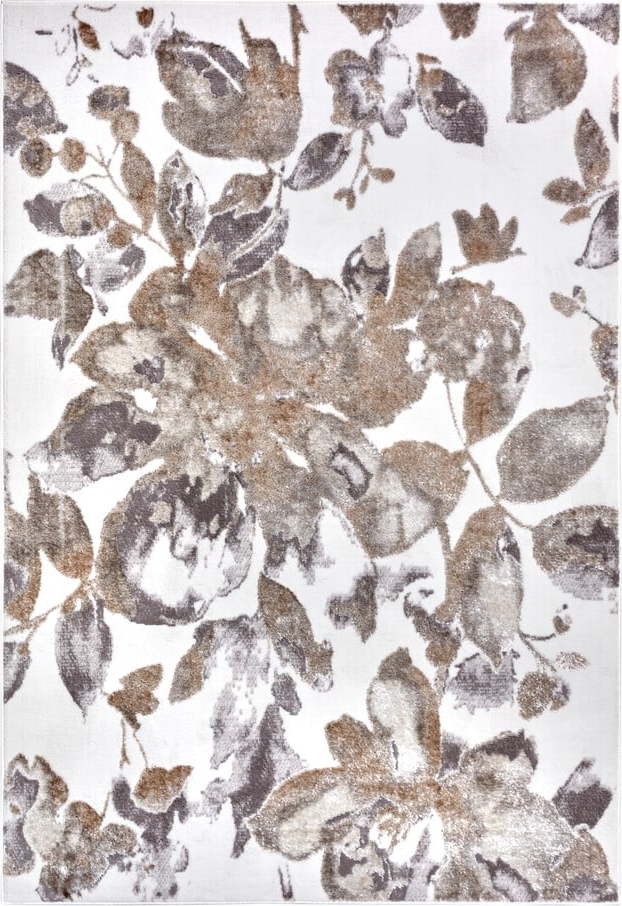 Šedo-hnědý koberec 67x120 cm Shine Floral – Hanse Home Hanse Home