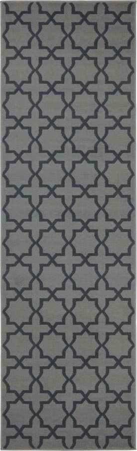 Šedý koberec běhoun 350x80 cm Glam - Hanse Home Hanse Home