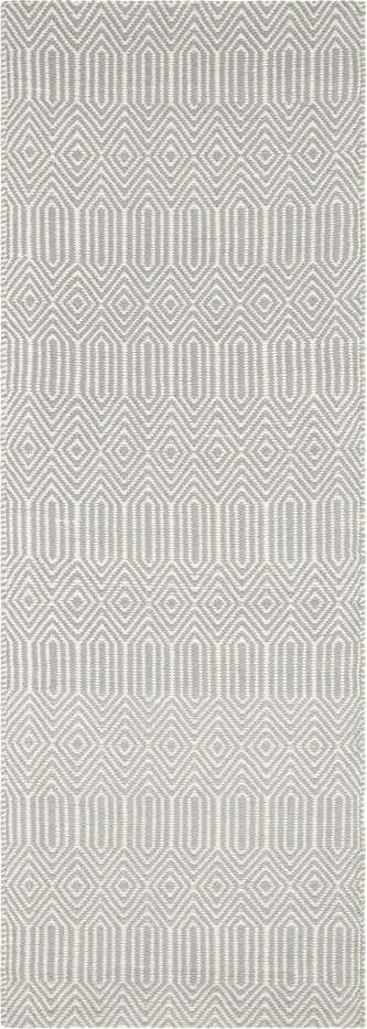 Světle šedý vlněný koberec běhoun 66x200 cm Sloan – Asiatic Carpets Asiatic Carpets