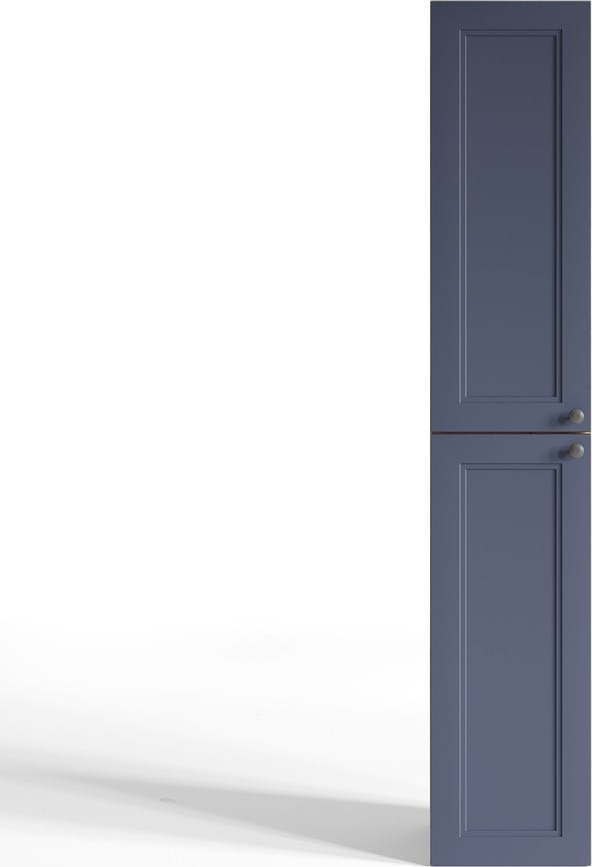 Vysoká závěsná koupelnová skříňka v tmavě modro-přírodní barvě 30x160 cm Venezia – STOLKAR Stolkar
