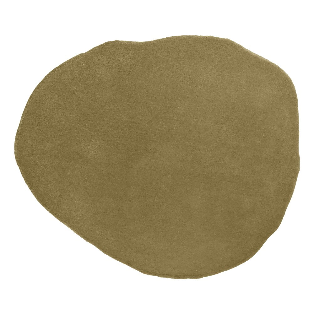 Zelený vlněný koberec 131x145 cm - Leitmotiv Leitmotiv