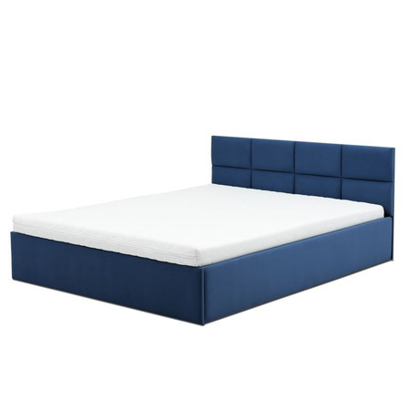Čalouněná postel MONOS s pěnovou matrací rozměr 160x200 cm Namořnická modrá Signal-nabytek