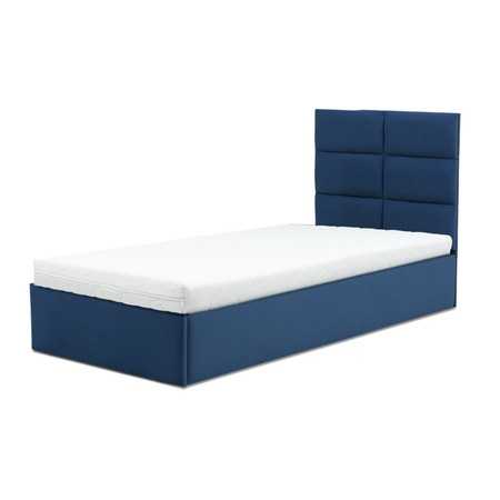 Čalouněná postel TORES s pěnovou matrací rozměr 90x200 cm Namořnická modrá Signal-nabytek
