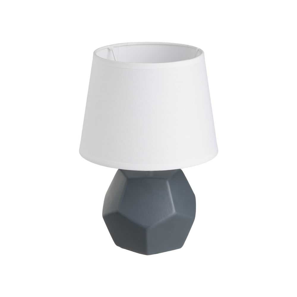 Antracitová keramická stolní lampa s textilním stínidlem (výška 26 cm) – Casa Selección Casa Selección