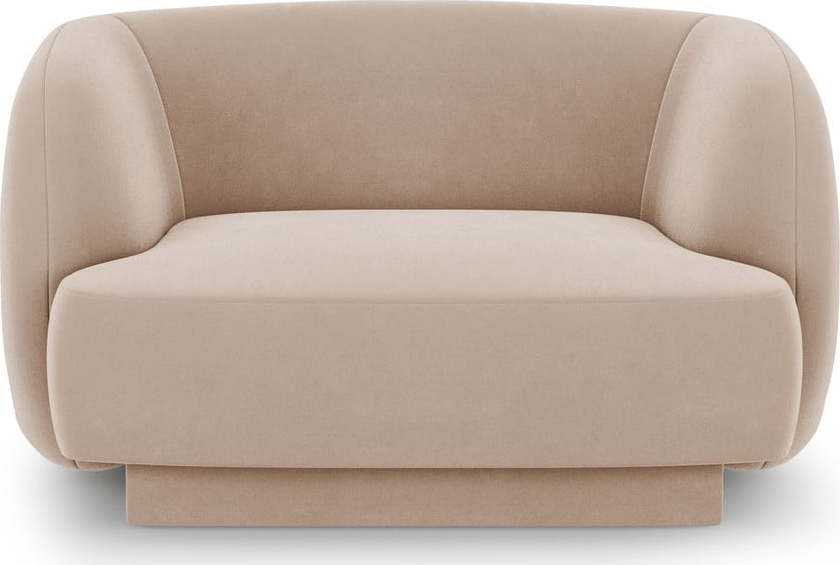 Béžové sametové křeslo Miley – Micadoni Home Micadoni Home