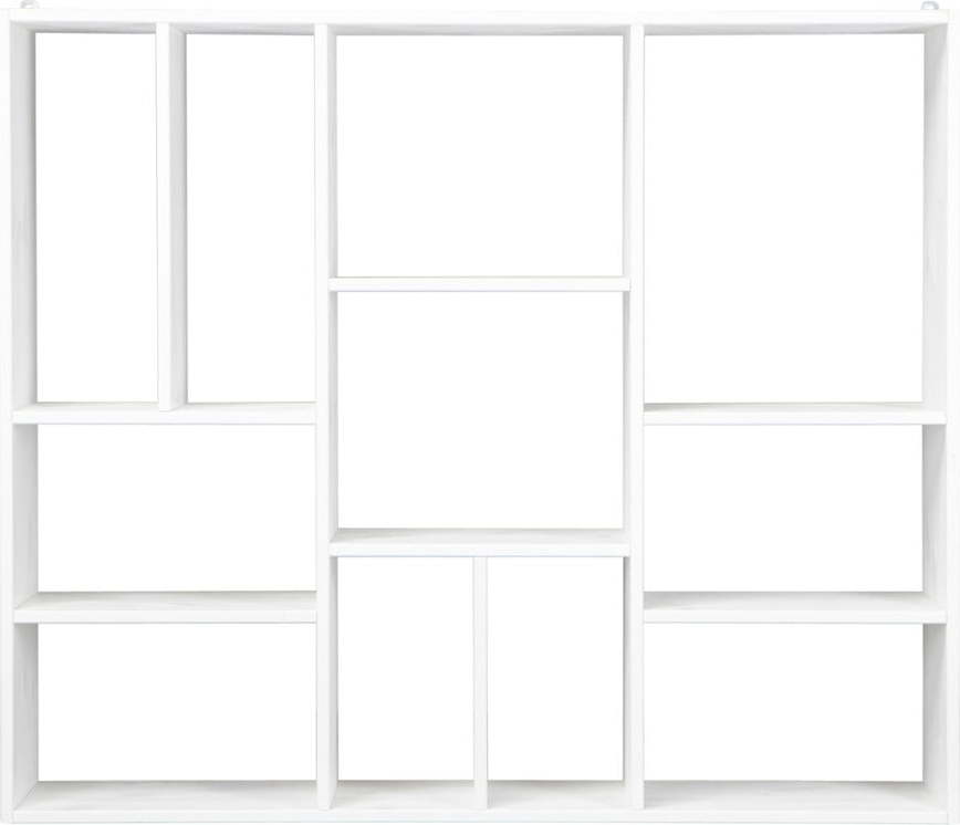 Bílá nástěnná knihovna z borovicového dřeva 110x94 cm – vtwonen vtwonen
