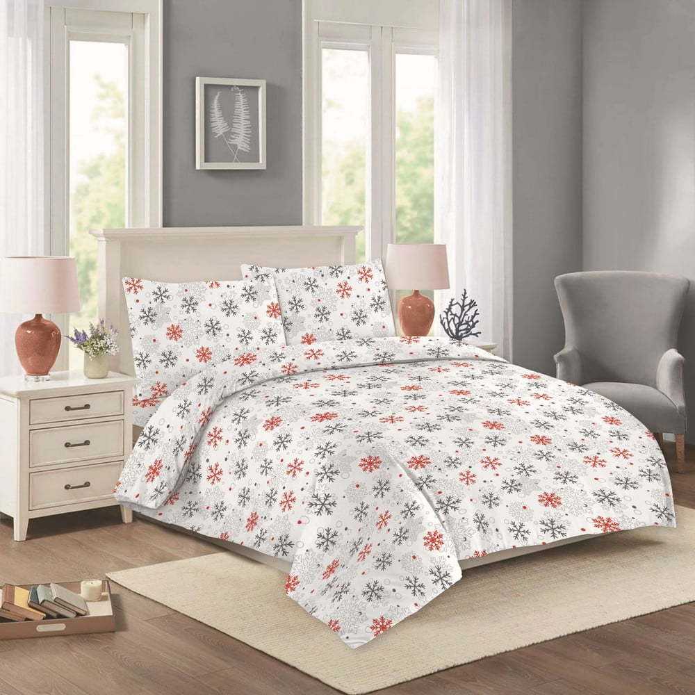Bílé prodloužené bavlněné povlečení na dvoulůžko 200x220 cm Nora – Cotton House Cotton House