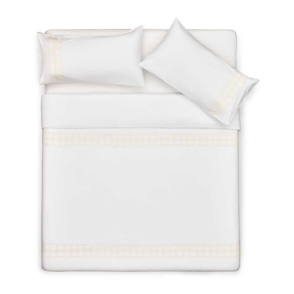 Bílé prodloužené povlečení na dvoulůžko z bavlněného perkálu 220x240 cm Teia – Kave Home Kave Home