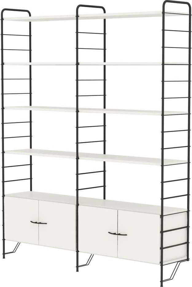 Bílo-černý modulární policový systém 163x204 cm Dakota – Tenzo Tenzo