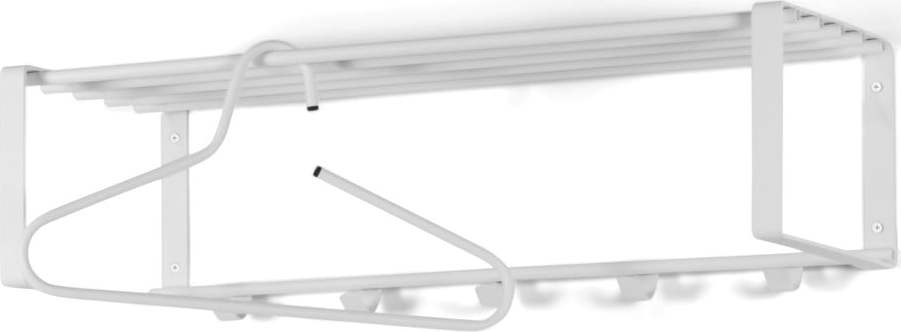 Bílý kovový nástěnný věšák s poličkou Rex – Spinder Design Spinder Design