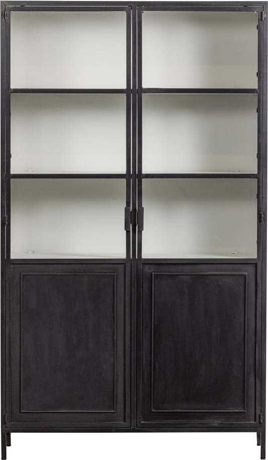Černá kovová vitrína 110x189 cm Nora – Basiclabel BASICLABEL