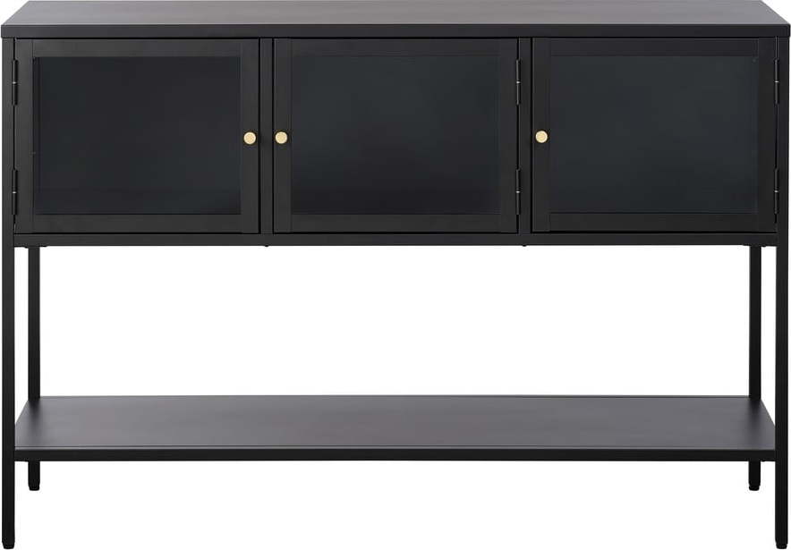 Černá kovová vitrína 88x132 cm Carmel – Unique Furniture Unique Furniture