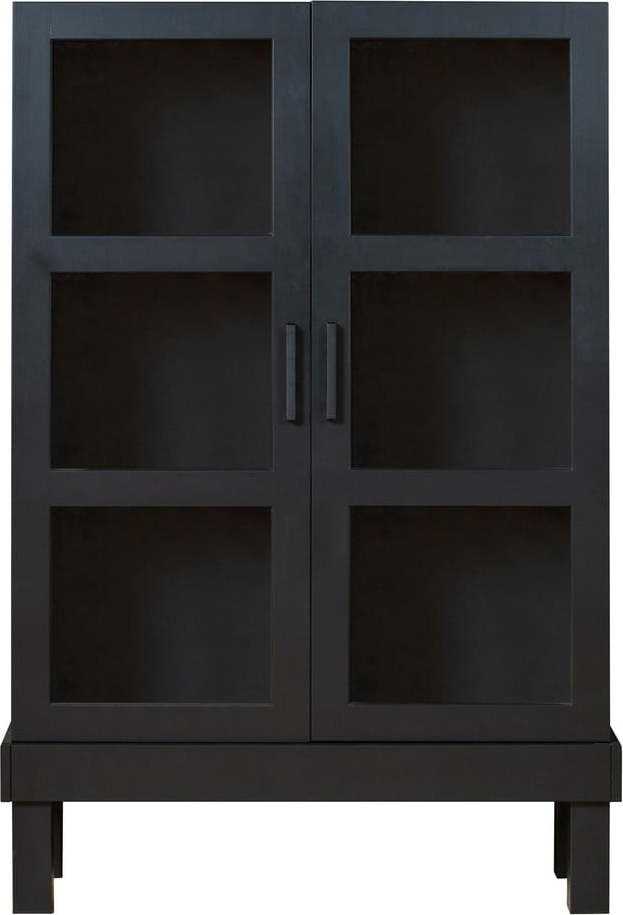 Černá vitrína z borovicového dřeva 107x160 cm Bonk – Basiclabel BASICLABEL