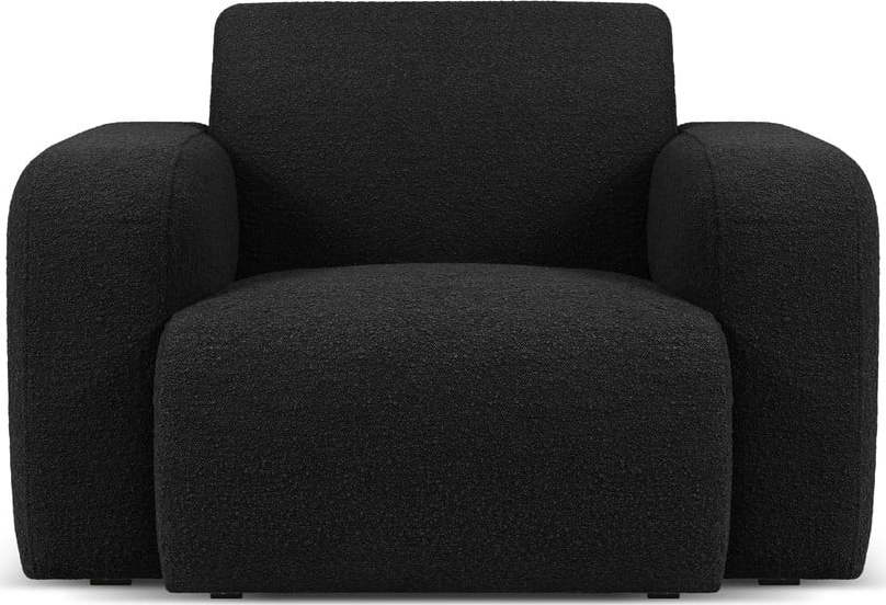 Černé křeslo z textilie bouclé Molino – Micadoni Home Micadoni Home