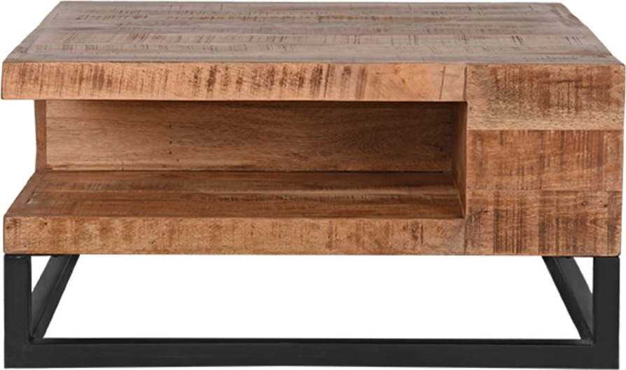 Konferenční stolek z mangového dřeva v přírodní barvě 80x80 cm Cube – LABEL51 LABEL51