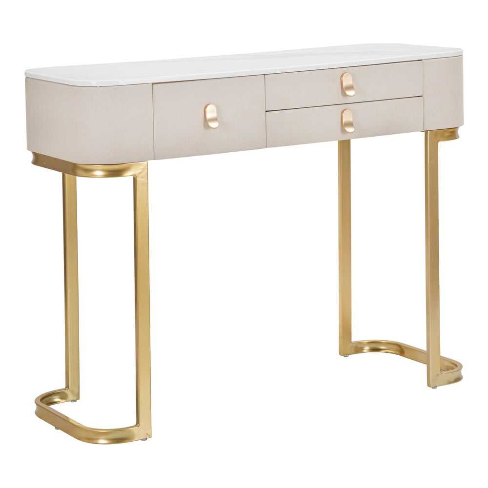 Konzolový stolek v béžovo-zlaté barvě 40x100 cm Beauty – Mauro Ferretti Mauro Ferretti