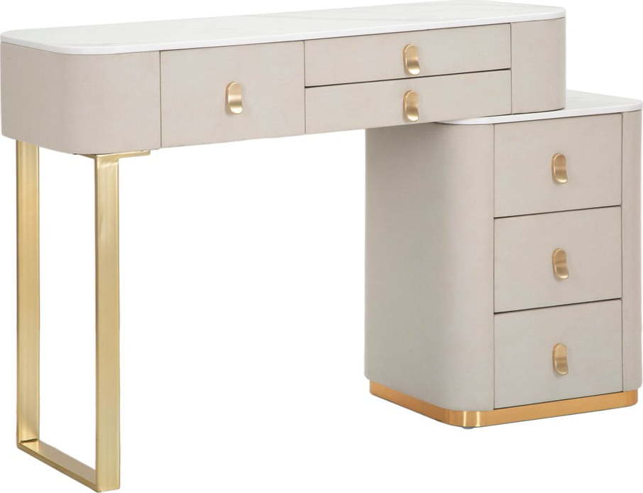 Konzolový stolek v béžovo-zlaté barvě 40x120 cm Beauty – Mauro Ferretti Mauro Ferretti