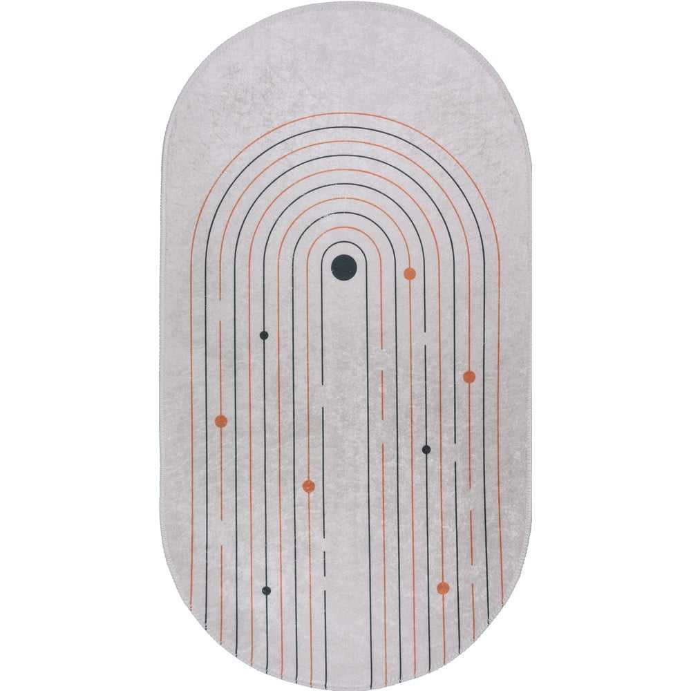 Krémový pratelný koberec 60x100 cm Oval – Vitaus Vitaus