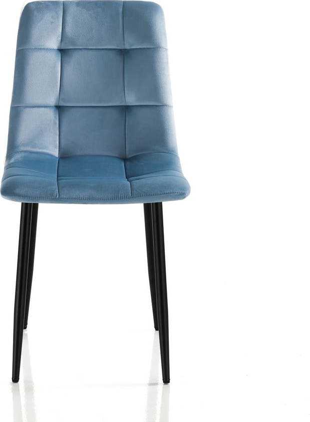 Modré sametové jídelní židle v sadě 2 ks – Tomasucci Tomasucci