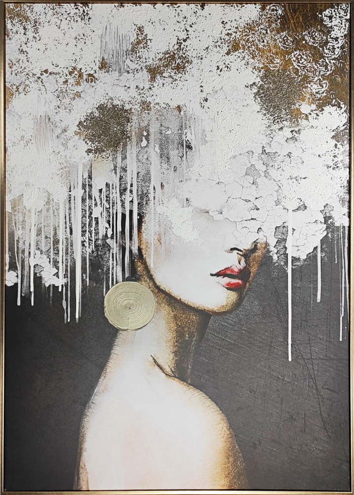 Obraz s ručně malovanými prvky 70x100 cm Mary – Styler Styler