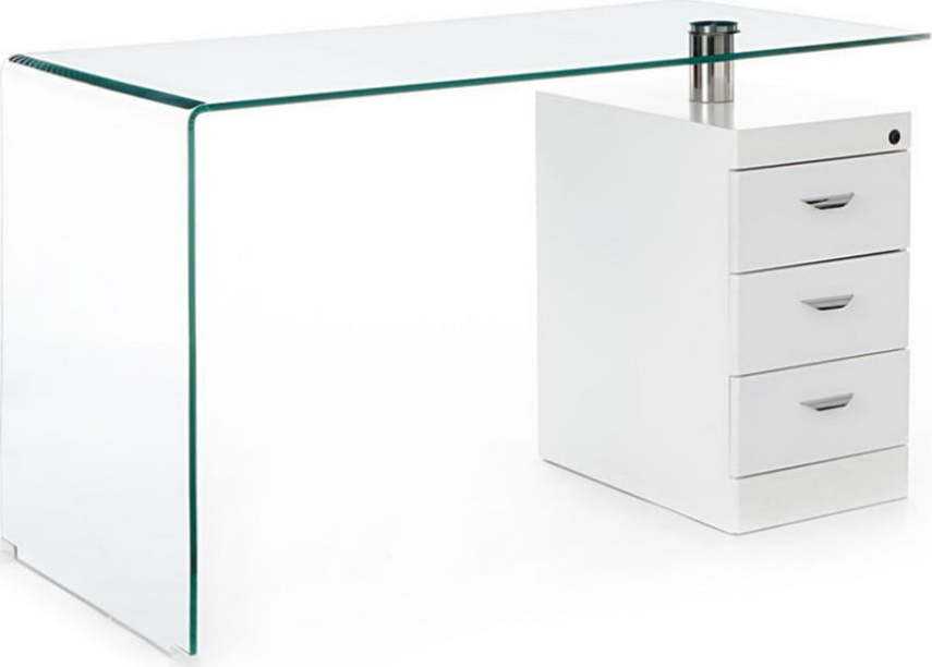 Pracovní stůl se skleněnou deskou 65x125 cm – Tomasucci Tomasucci