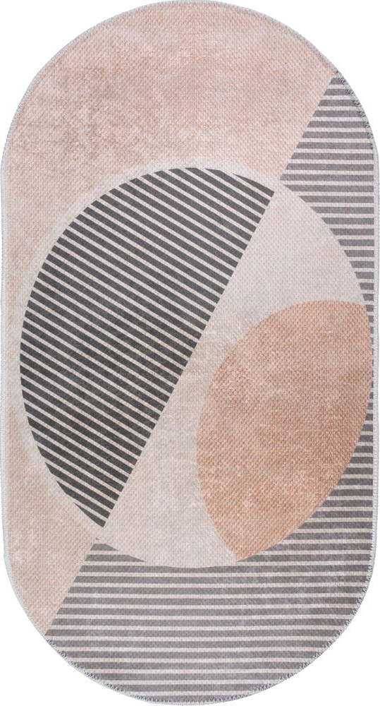 Pratelný koberec ve světle růžovo-krémové barvě 120x180 cm Oval – Vitaus Vitaus