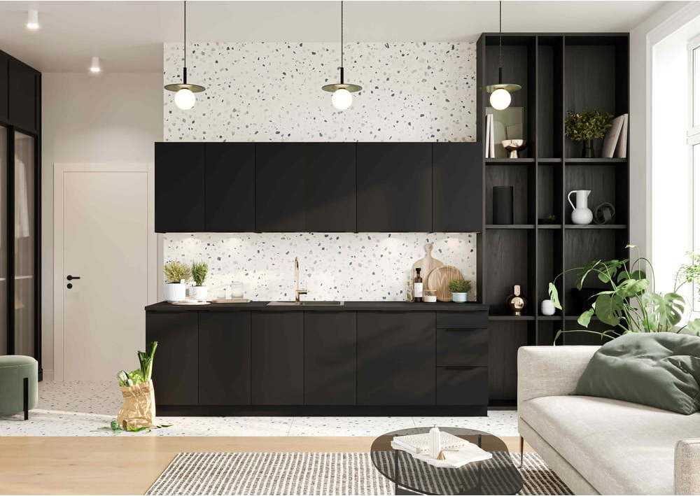 Rovná kuchyně s pracovní deskou 260 cm Dahlia – STOLKAR Stolkar