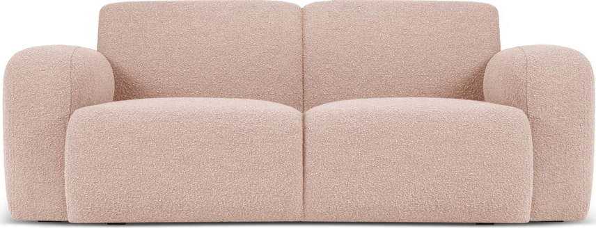 Růžová pohovka z textilie bouclé 170 cm Molino – Micadoni Home Micadoni Home