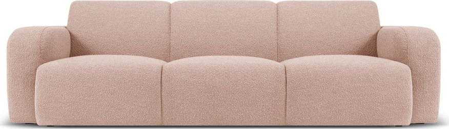 Růžová pohovka z textilie bouclé 235 cm Molino – Micadoni Home Micadoni Home