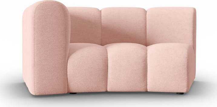 Růžový modul pohovky (levý roh) Lupine – Micadoni Home Micadoni Home