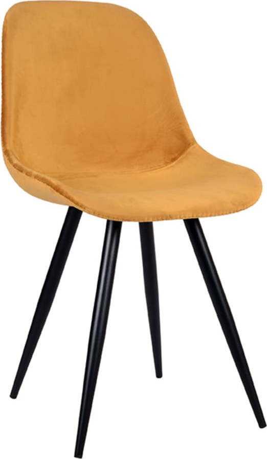 Sametové jídelní židle v hořčicové barvě v sadě 2 ks Capri – LABEL51 LABEL51