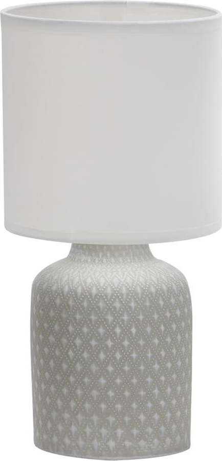 Šedá stolní lampa s textilním stínidlem (výška 32 cm) Iner – Candellux Lighting Candellux Lighting