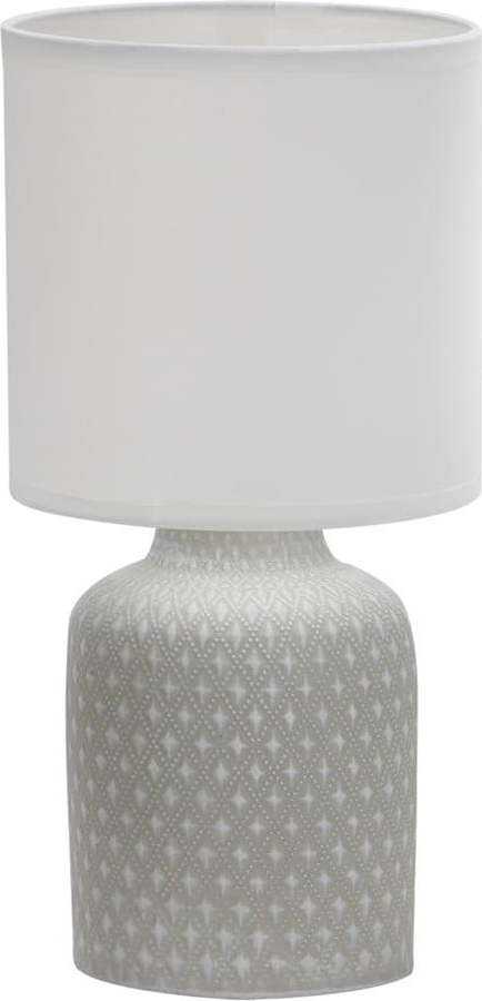 Šedá stolní lampa s textilním stínidlem (výška 32 cm) Iner – Candellux Lighting Candellux Lighting
