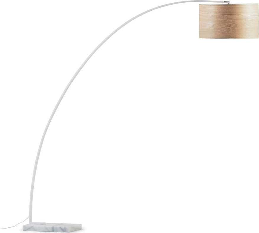 Stojací lampa v přírodní barvě s textilním stínidlem (výška 210 cm) Chop – Kave Home Kave Home