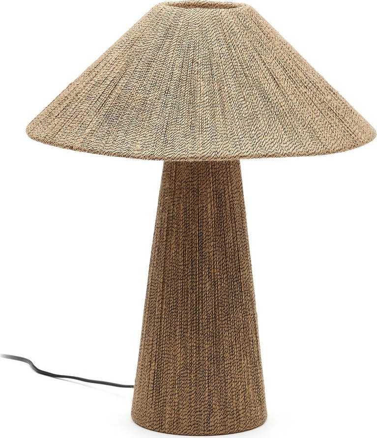 Světle hnědá stolní lampa se stínidlem z juty (výška 46 cm) Renee – Kave Home Kave Home