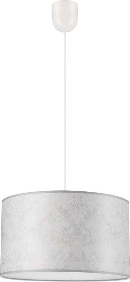 Světle šedé závěsné svítidlo s textilním stínidlem ø 35 cm Print – LAMKUR LAMKUR