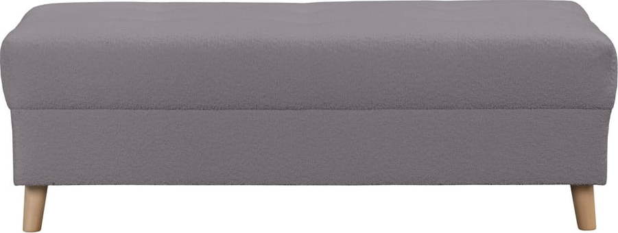 Tmavě šedý taburet z textilie bouclé Ariella – Ropez Ropez