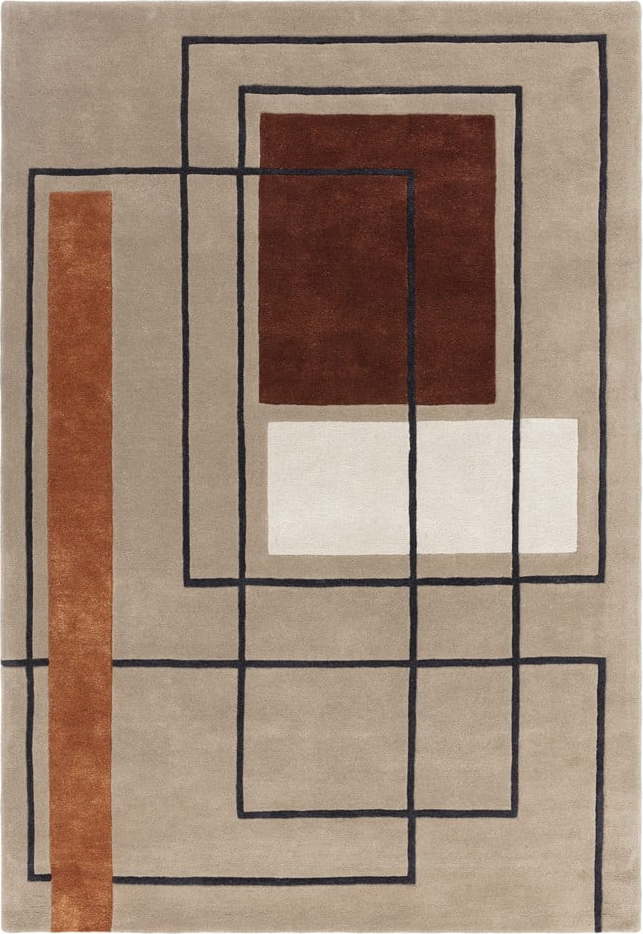 Vlněný koberec v béžovo-cihlové barvě 160x230 cm Reef – Asiatic Carpets Asiatic Carpets