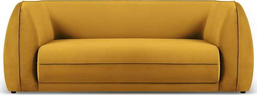 Žlutá sametová pohovka 190 cm Lando – Micadoni Home Micadoni Home